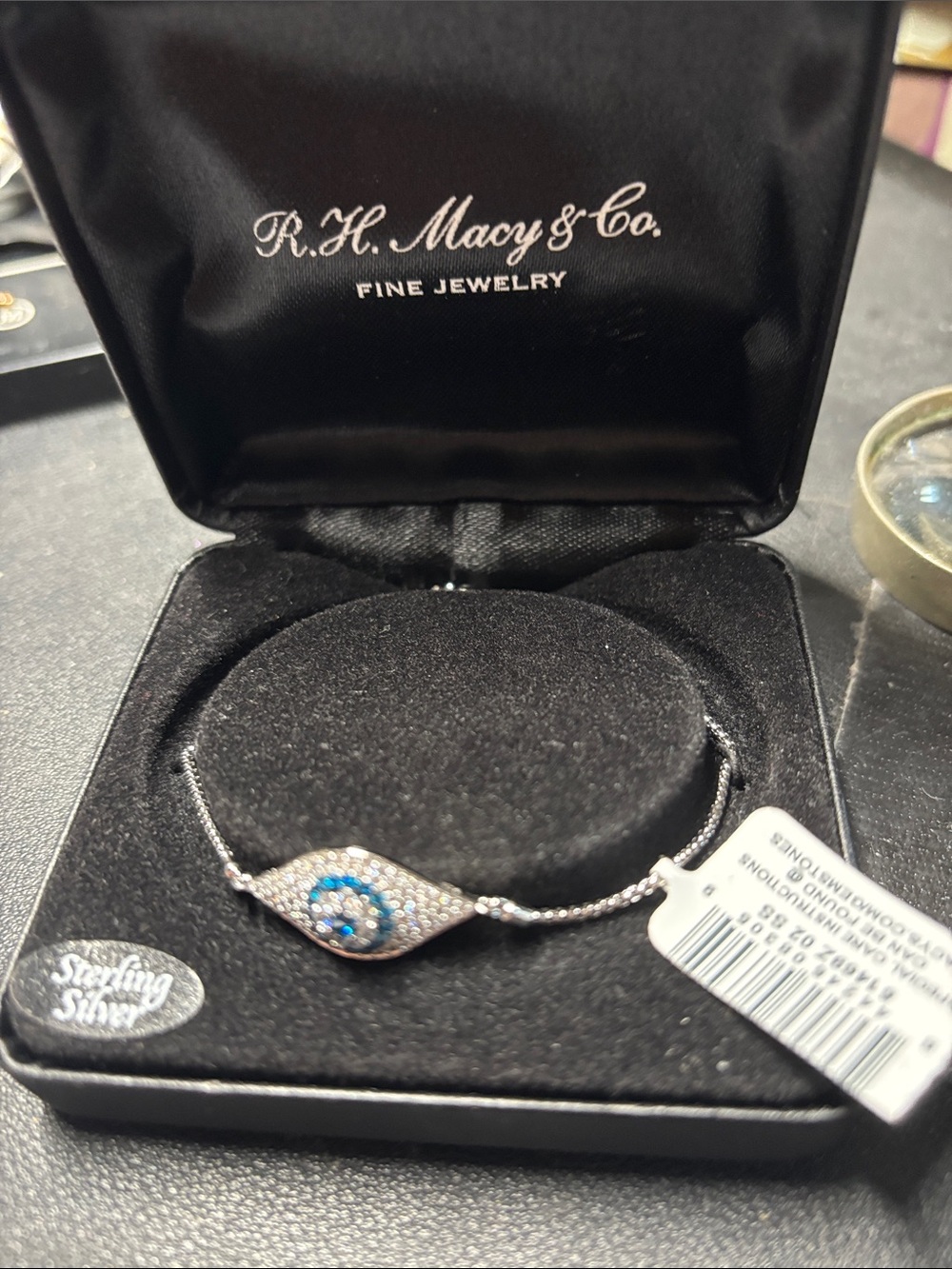 Sterling Silver Blue Evil Eye Bracelet